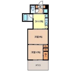 連坊駅 徒歩1分 1階の物件間取画像